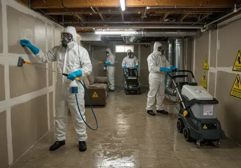 Basement Moisture Removal and Structural Drying process in Moundsville, WV